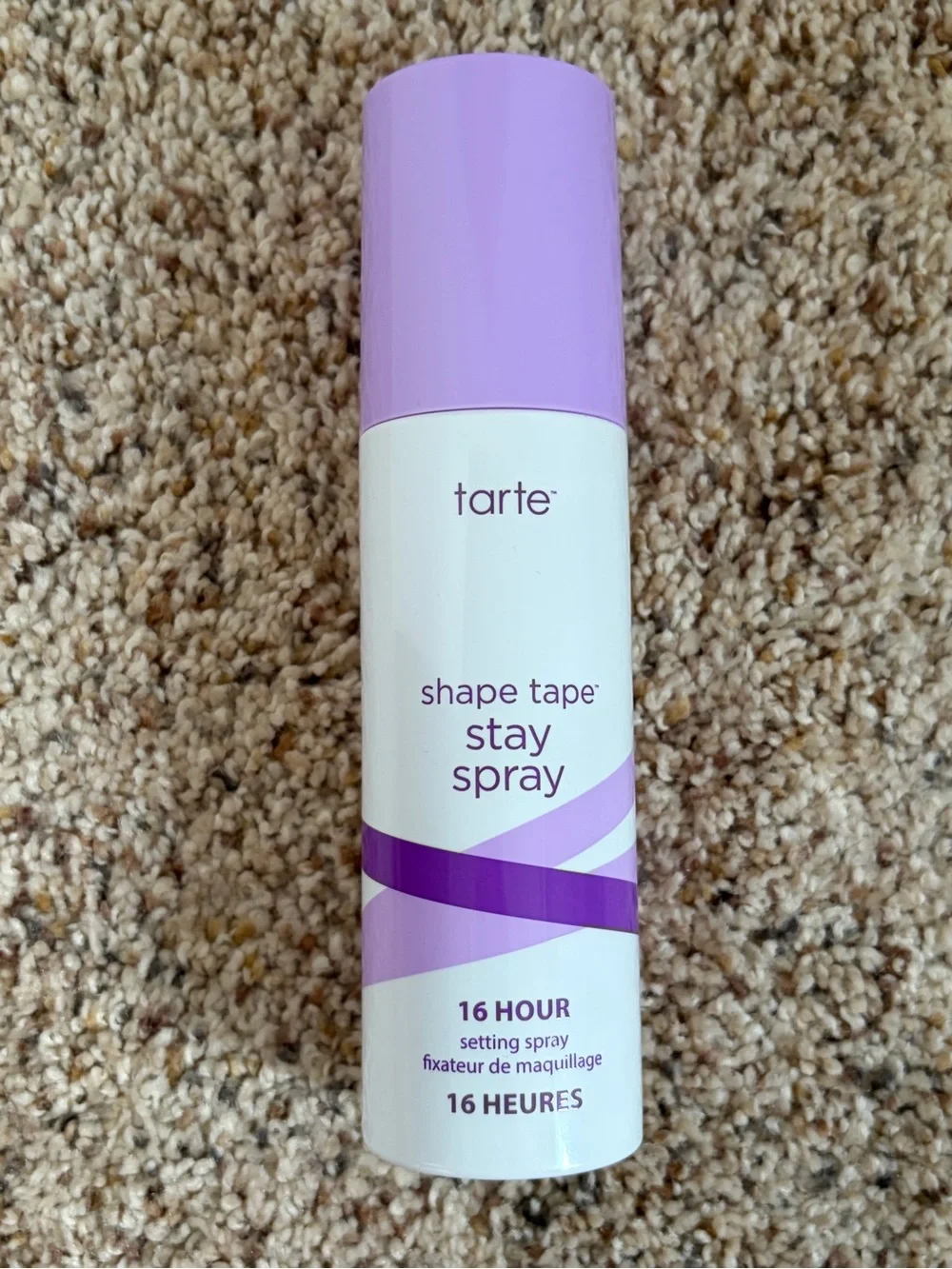 Full Size tarte Shape Tape Stay Spray 16-Hour Setting Spray Lavender White